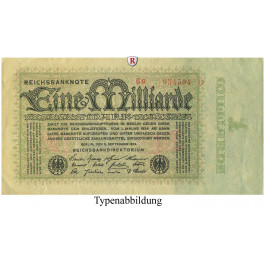 Inflation 1919-1924, 1 Md Mark 05.09.1923, II-, Rb. 111a