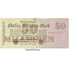 Inflation 1919-1924, 50 Mio Mark 25.07.1923, I-, Rb. 97a