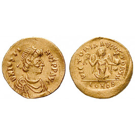 Byzanz, Justinian I., Tremissis 527-565, ss+