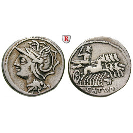 Römische Republik, L. Appuleius Saturninus, Denar 104 v.Chr., ss