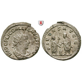 Römische Kaiserzeit, Gallienus, Antoninian 255-256, vz+