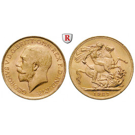 Südafrika, George V., Sovereign 1927, 7,32 g fein, vz-st