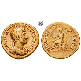 Römische Kaiserzeit, Hadrianus, Aureus 119-122, ss+