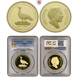 Jordanien, Hussein, 50 Dinars 1977, 30,1 g fein, PP