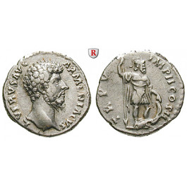 Römische Kaiserzeit, Lucius Verus, Denar 164-165, ss-vz