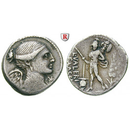 Römische Republik, L. Valerius Flaccus, Denar 108/107 v.Chr., ss
