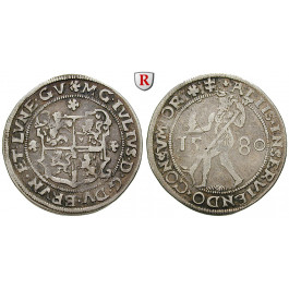 Braunschweig, Braunschweig-Wolfenbüttel, Julius, 1/4 Reichstaler 1580, ss