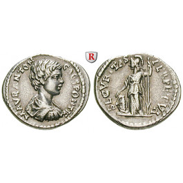 Römische Kaiserzeit, Caracalla, Caesar, Denar 196-197, ss-vz