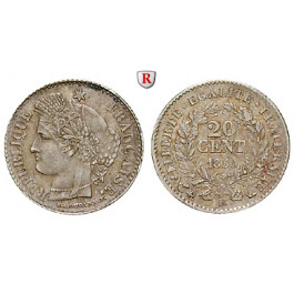 Frankreich, II. Republik, 20 Centimes 1868, ss+