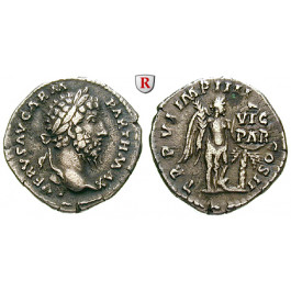 Römische Kaiserzeit, Lucius Verus, Denar 166, ss+