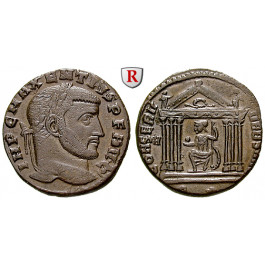 Römische Kaiserzeit, Maxentius, Follis 308-310, vz+