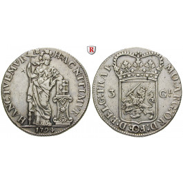Niederlande, Utrecht, 3 Gulden 1794, ss-vz
