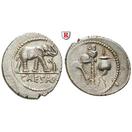 Römische Republik, Caius Iulius Caesar, Denar 49-48 v.Chr., vz