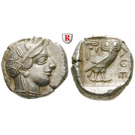 Attika, Athen, Tetradrachme 2. Hälfte 5.Jh. v.Chr., vz