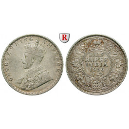 Indien, Britisch-Indien, George V., 1/2 Rupee 1936, vz