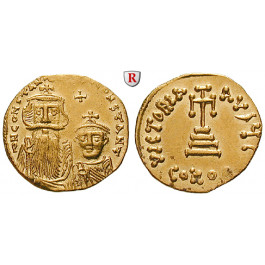 Byzanz, Constans II. und Constantinus IV., Solidus 654-659, vz