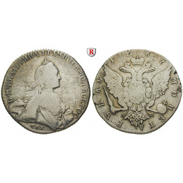 Russland, Katharina II., Rubel 1766, ss