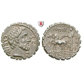 Römische Republik, T. Vettius Sabinus, Denar, serratus 70 v.Chr., vz