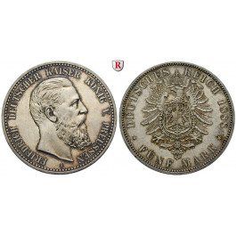 Deutsches Kaiserreich, Preussen, Friedrich III., 5 Mark 1888, A, vz, J. 99