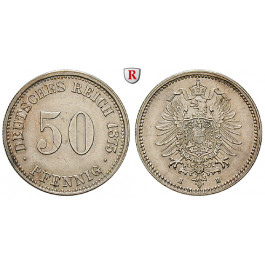 Deutsches Kaiserreich, 50 Pfennig 1875, H, ss-vz, J. 7