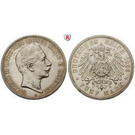 Deutsches Kaiserreich, Preussen, Wilhelm II., 5 Mark 1906, A, ss-vz/vz, J. 104