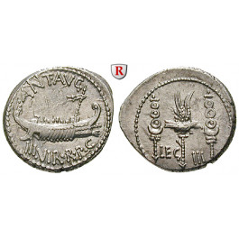 Römische Republik, Marcus Antonius, Denar 32-31 v.Chr., f.vz/vz+