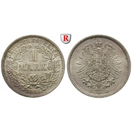 Deutsches Kaiserreich, 1 Mark 1876, J, vz-st/st, J. 9