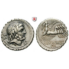 Römische Republik, Q. Antonius Balbus, Denar, serratus 83-82 v.Chr., ss-vz