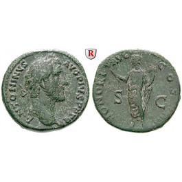Römische Kaiserzeit, Antoninus Pius, Sesterz 147-148, ss+