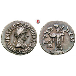 Baktrien und Indien, Königreich Baktrien, Menander, Drachme 155-130 v.Chr., ss-vz