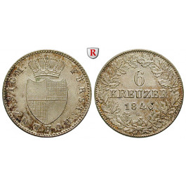 Hohenzollern, Hohenzollern-Sigmaringen, Carl, 6 Kreuzer 1846, vz-st