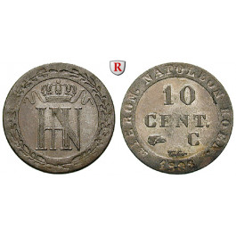 Westfalen, Königreich, Hieronymus Napoleon, 10 Centimes 1808, ss+