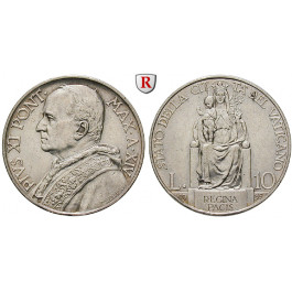 Vatikan, Pius XI., 10 Lire 1935, f.vz