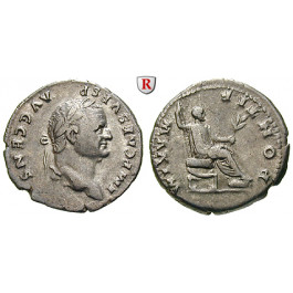 Römische Kaiserzeit, Vespasianus, Denar 73, ss-vz