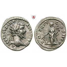Römische Kaiserzeit, Septimius Severus, Denar 197-198, f.vz