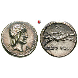 Römische Republik, L. Piso Frugi, Denar 90 v.Chr., ss-vz