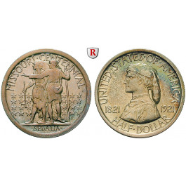 USA, 1/2 Dollar 1921, 11,25 g fein, ss-vz