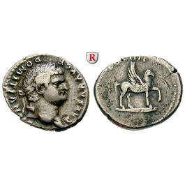 Römische Kaiserzeit, Domitianus, Caesar, Denar 76-77, ss+