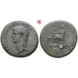 Römische Kaiserzeit, Nero Claudius Drusus, Vater des Claudius, Sesterz 41-54, ss+/ss