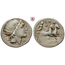 Römische Republik, Man. Aquillius, Denar 109-108 v.Chr., f.ss