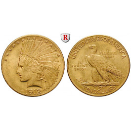 USA, 10 Dollars 1912, 15,05 g fein, f.vz
