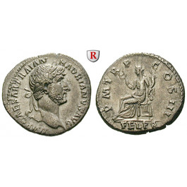 Römische Kaiserzeit, Hadrianus, Denar 119-122, f.vz
