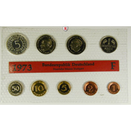 Bundesrepublik Deutschland, Kursmünzensatz 1973, F, PP
