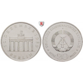 DDR, 20 Mark 1990, Brandenburger Tor, st, J. 1635 S