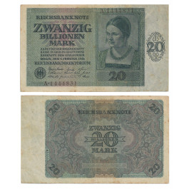Inflation 1919-1924, 20 Bill Mark 05.02.1924, III, Rb. 135