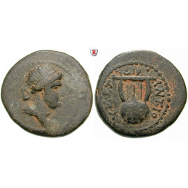 Römische Provinzialprägungen, Seleukis und Pieria, Antiocheia am Orontes, Nero, Bronze Jahr 114 = 65-66, ss