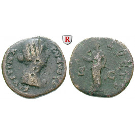 Römische Kaiserzeit, Faustina II., Frau des Marcus Aurelius, As 161-175, f.ss/s