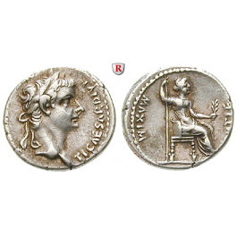 Römische Kaiserzeit, Tiberius, Denar 14-37, ss