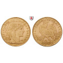 Frankreich, III. Republik, 10 Francs 1899-1914, 2,9 g fein, ss