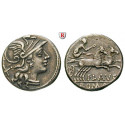 Römische Republik, Decimius Flavus, Denar 150 v.Chr., ss+